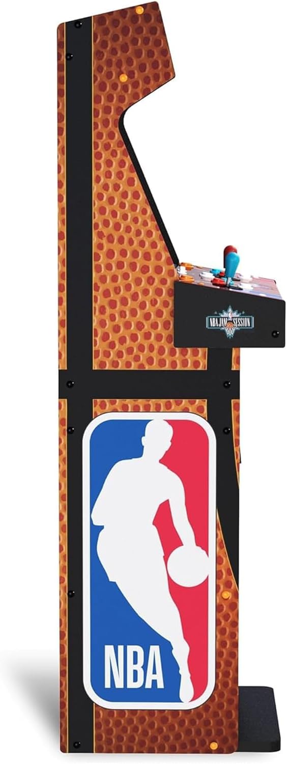 Arcade1Up NBA JAM Deluxe 2-Player Home Arcade Machine, Over 5-Foot Cabinet with Online Multiplayer, Light-Up Marquee, and 3 Classic Basketball Games