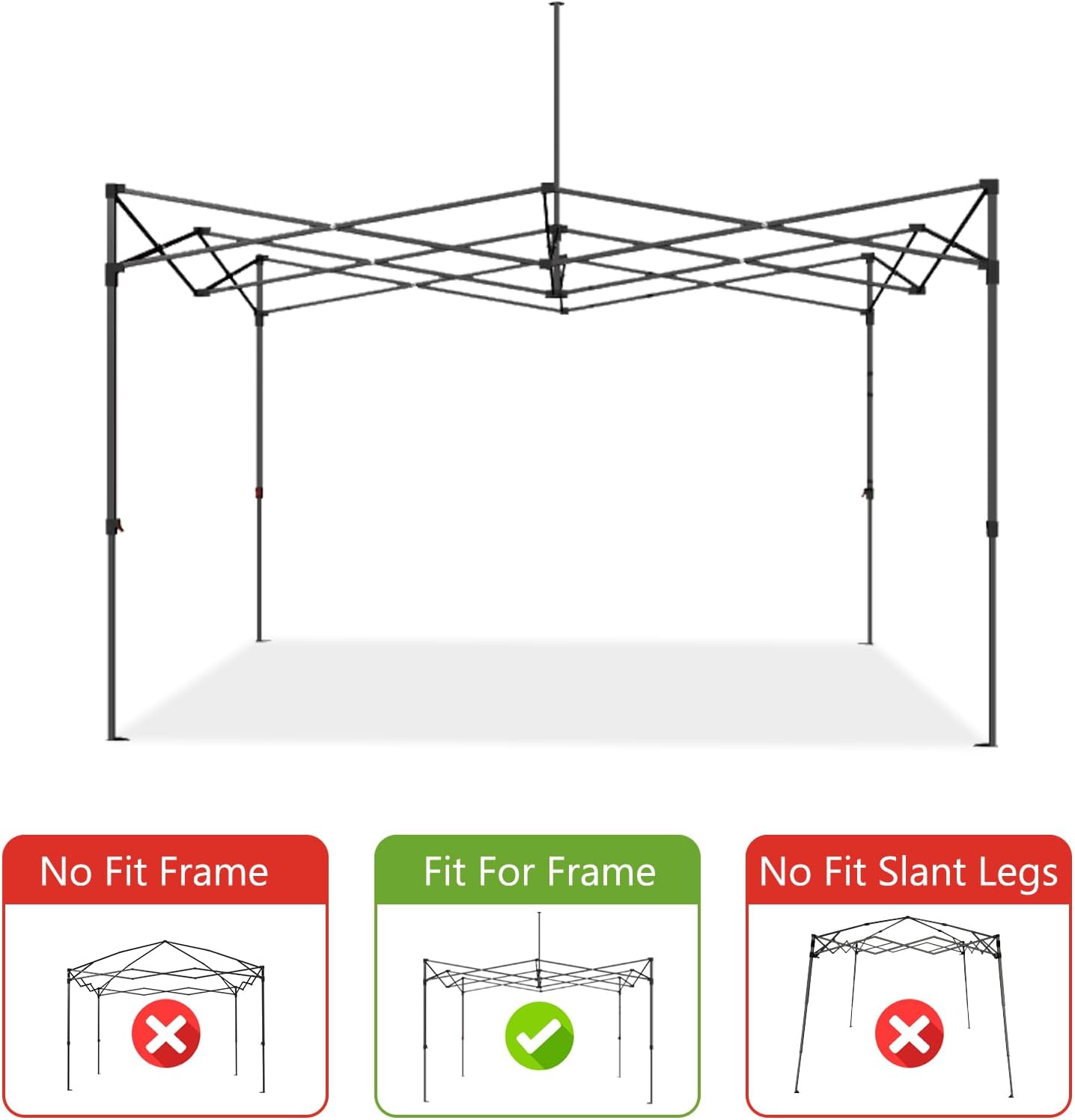 ABCCANOPY Replacement Canopy Top for Pop Up Canopy Tent 10x10 White