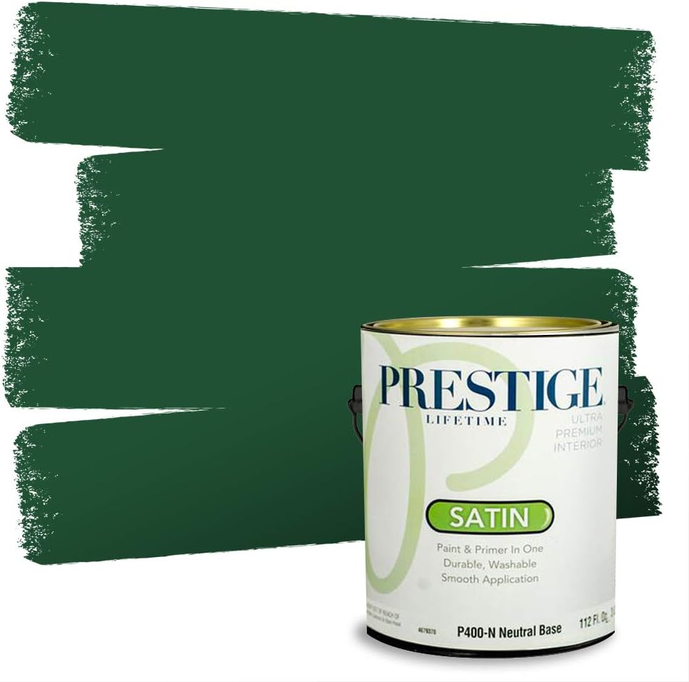 PRESTIGE Paints Exterior Paint and Primer In One, 1-Gallon, Semi-Gloss, Comparable Match of Sherwin Williams* Shamrock*