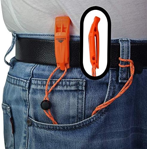 LuxoGear Emergency Whistles with Lanyard Safety Whistle Survival Shrill Loud Blast for Kayak Life Vest Jacket Boating Fishing Boat Camping Hiking