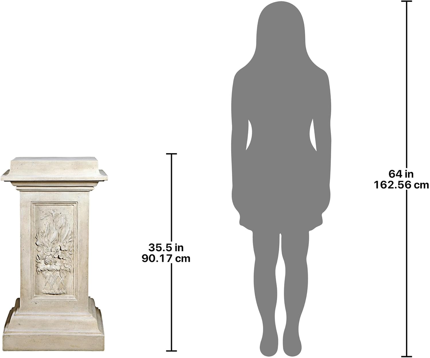 Design Toscano KY992 Chatsworth Manor Neoclassical Pedestal Column Plant Stand, Antique Stone