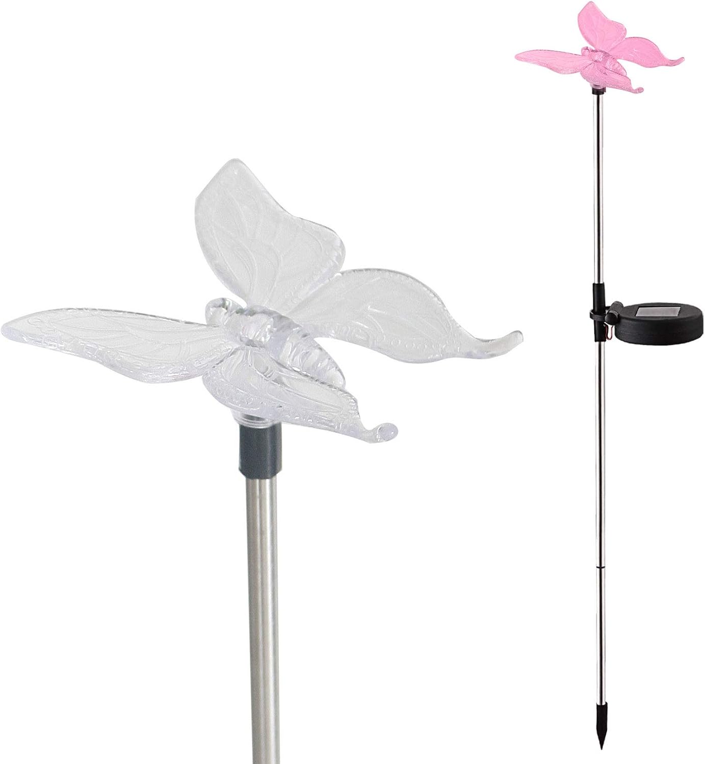 1PCS Waterproof Outdoor Solar Garden Stake Light w Color Charging