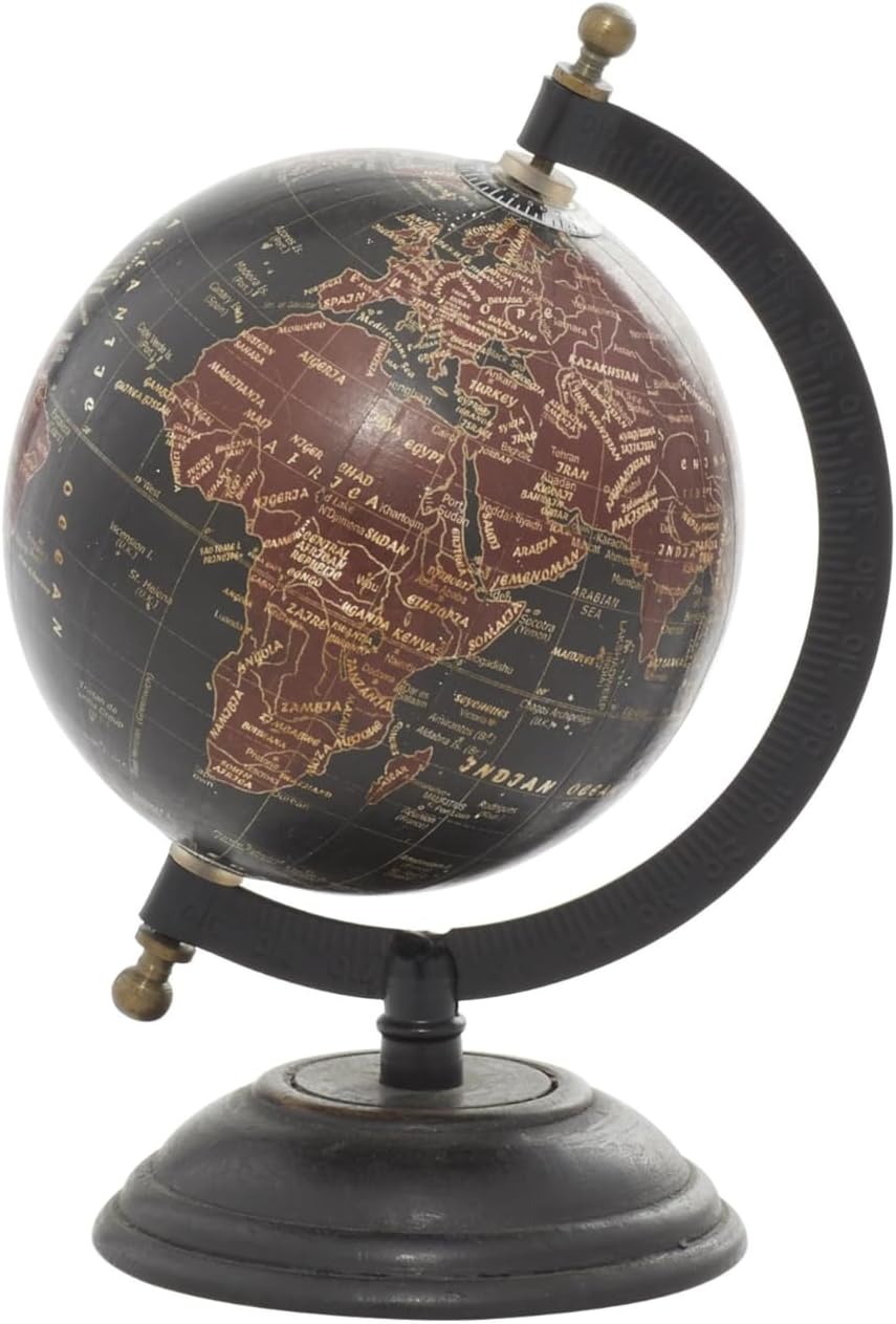 Deco 79 Mango Wood Globe, 6" x 5" x 8", Cream