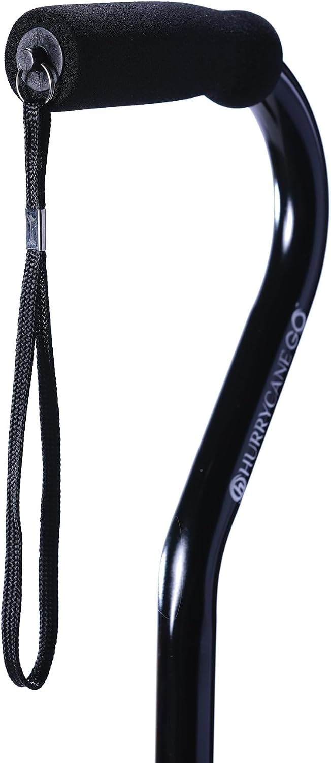HurryCane Go Walking Stick with T Handle for Stability, Black | Walking Stick Features T Handle Design for Secure