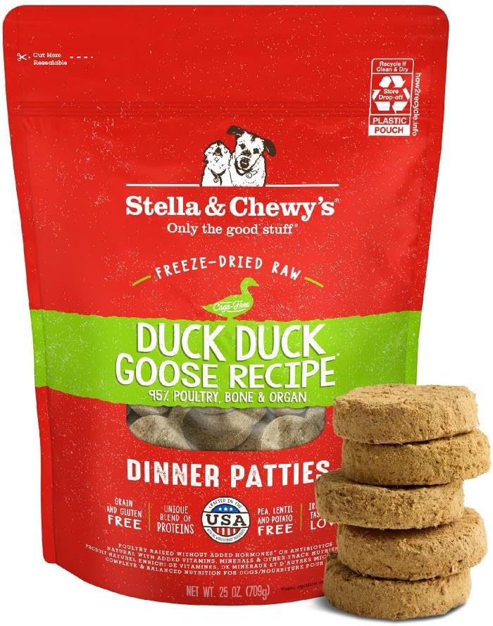 Stella & Chewy’s Freeze Dried Raw Dinner Patties – Grain Free Dog Food, Protein Rich Stella’s Super Beef Recipe – 5.5 oz