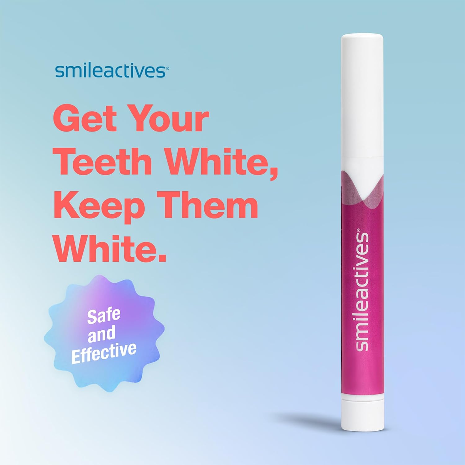 Smileactives Teeth Whitening Pen, Stain Remover Gel, Vanilla Mint, 2-Pack | Precision Brush-Tip Applicator, Dental-Grade Formula, Travel-Ready Design
