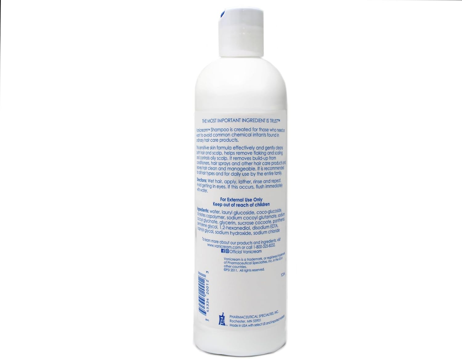 Vanicream Shampoo for Sensitive Skin, Dermatologist Tested, Free of Dyes, Fragrance, Parabens and Formaldehyde Releasers, Sulfate-Free, 12 fl oz (Pack of 3)