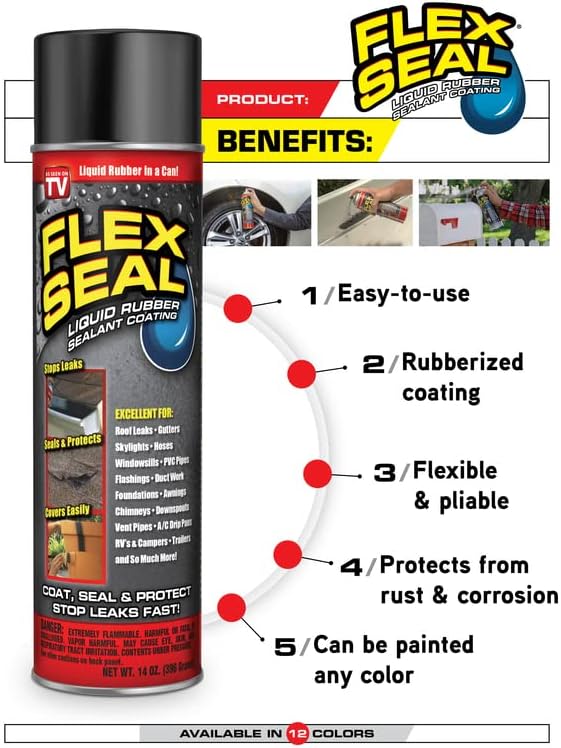 Flex Seal White Rubber Spray Sealant 2 oz.