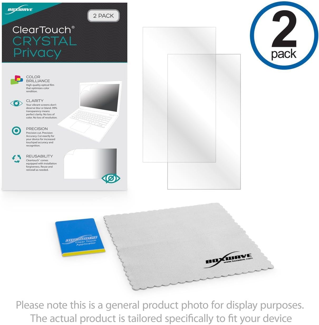 BoxWave Screen Protector Compatible with Arcade1Up Big Buck Hunter Pro Deluxe - ClearTouch Crystal Privacy (2-Pack)