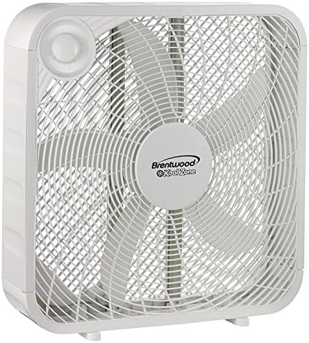 Brentwood Kool Zone F-20SW Box Fan,3-Speed 20-inch,White