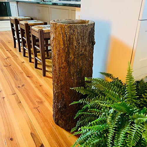 🌳 Woodland Country Rustic Tree Stump Garbage Bin. Unique Realistic Log Trash Can.