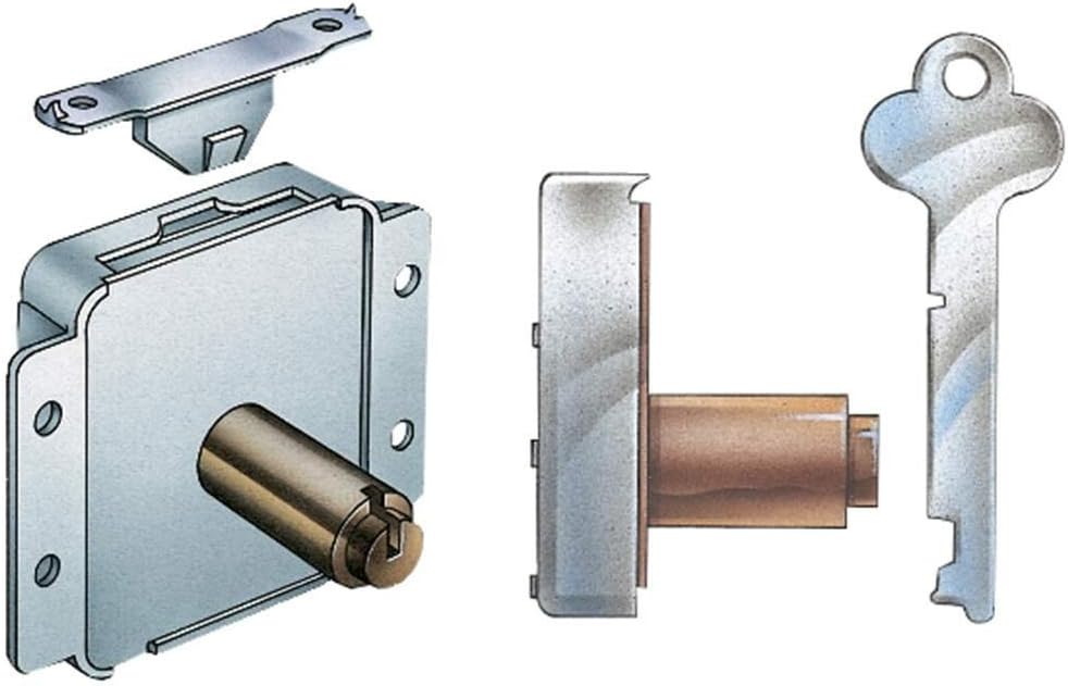 Rockler Surface Mounted Cedar Chest Lock and Latch - Antique Brass Chest Lock Replacement for Lane Cedar Chest - Keyed Chest Lock Hardware with