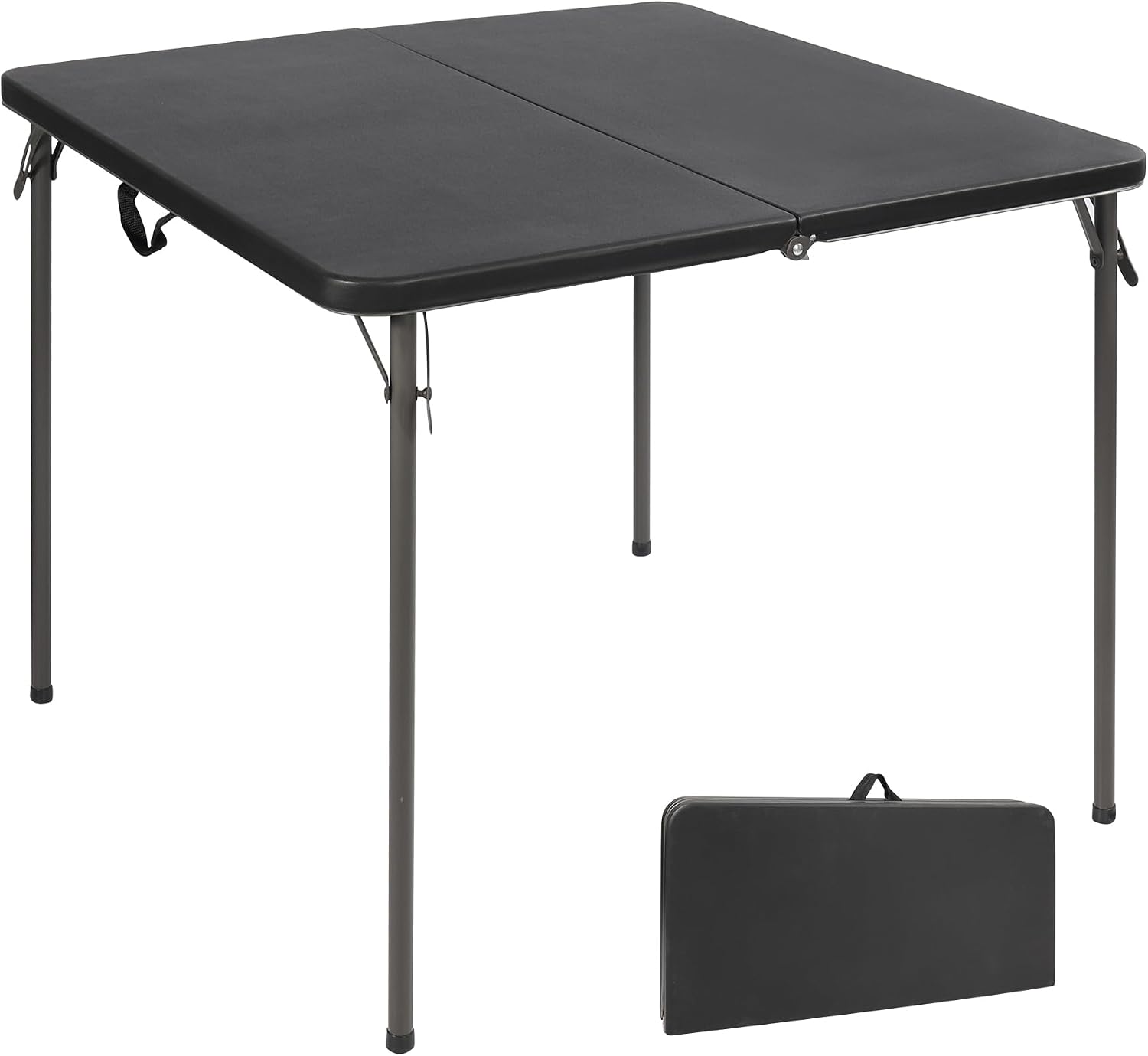 REDCAMP 34" Square Folding Card Table with Resin Top, Portable Fold in Half Small Card Tables with Collapsible Legs for Adults Indoor Outdoor Use
