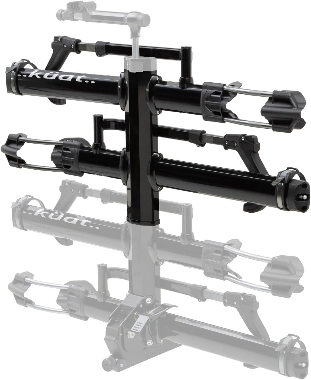 Kuat NV Add-On 2.0-2" - +2-Bike Rack, Black Metallic (NA22B) | Increases 2" NV 2.0 to a 4-Bike Hitch Rack, Rugged All-Metal Construction, E-Bike Compatible, Easy Installation