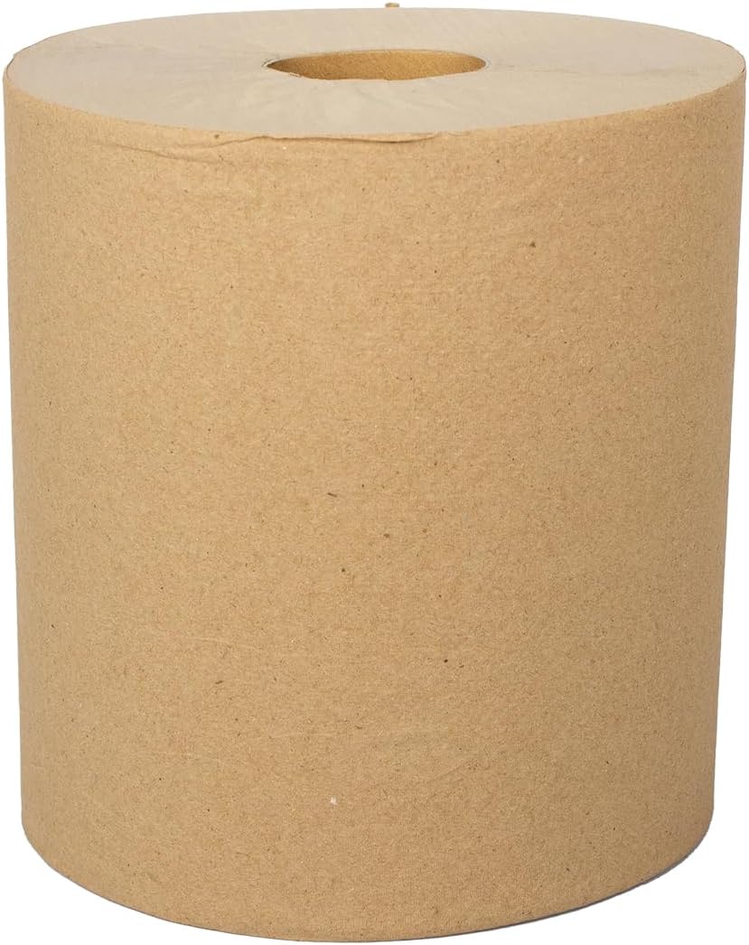 Karat Commercial Paper Towel Rolls, Absorbent & Sturdy for High Traffic Areas, White (Pack of 6)
