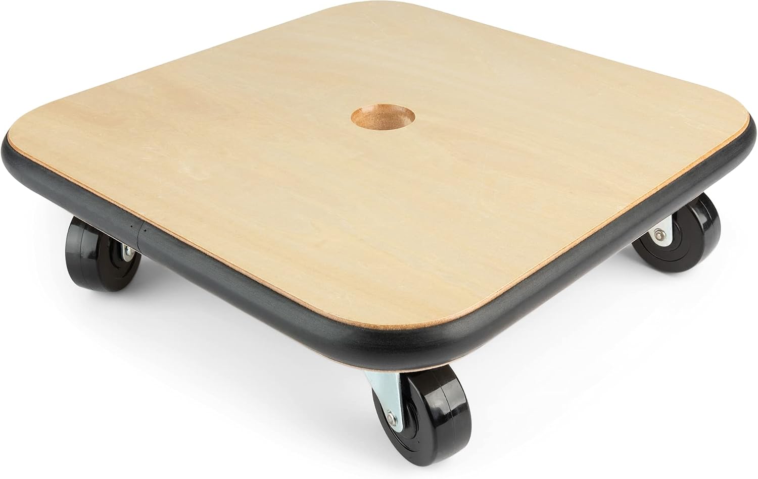 Champion Sports Wood Scooter – 12" or 16" - Durable Wooden Base with Full Perimeter Bumper, Non-Marring Rubber Swivel Casters, Ideal for Active Play & Physical Education