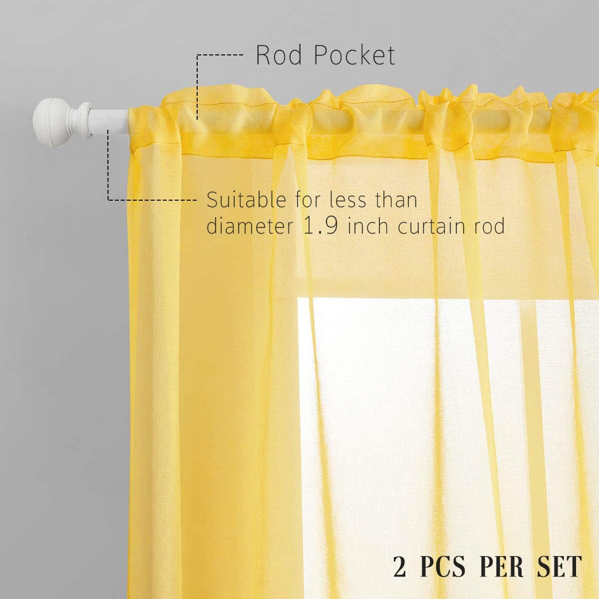 Off White Semi Sheer Curtains 72 Inches Long Faux Linen Off White Sheers Curtain for Bedroom Living Room Girls Kids Room 2 Panels 52x72 Inch Length