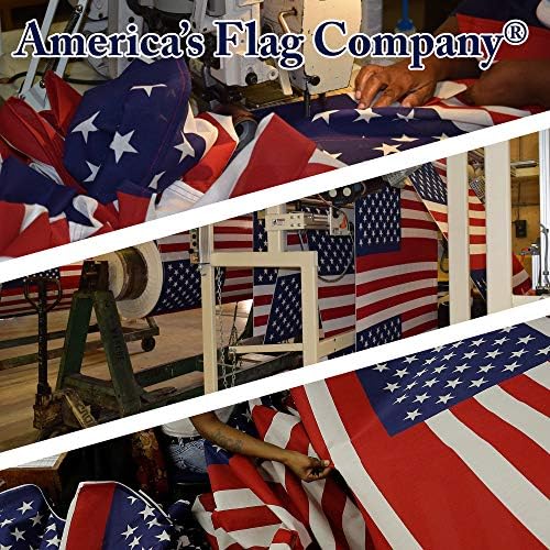 America’s Flag Company - American Flag 5x8 FT – Heavy Duty Nylon Outdoor US Flag – Embroidered Stars, Sewn Stripes, Brass Grommets - Made in USA - by Valley Forge Flag