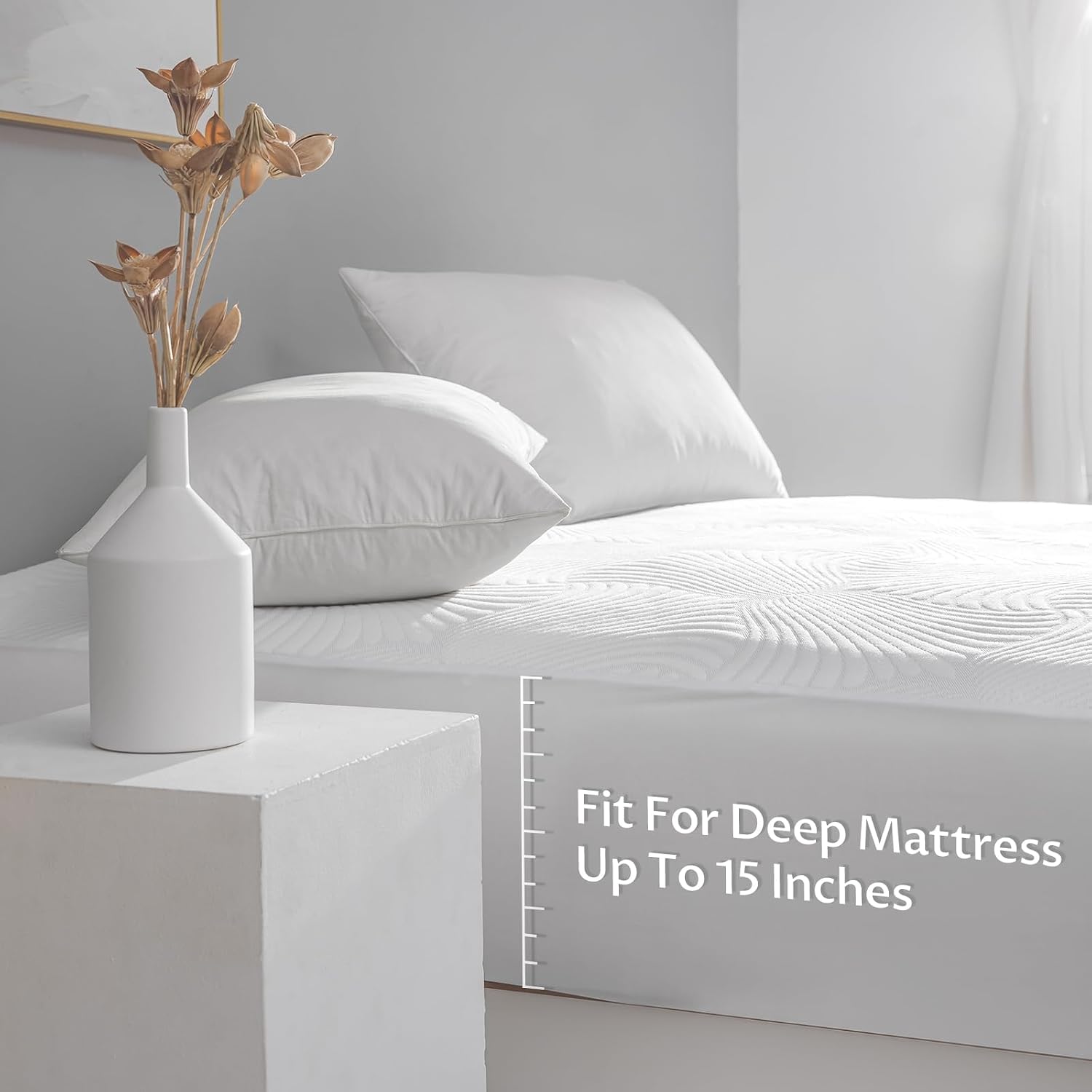 Heated Mattress Pad King, 3D Air Fabric, Preheat & Memory for Cold Winter