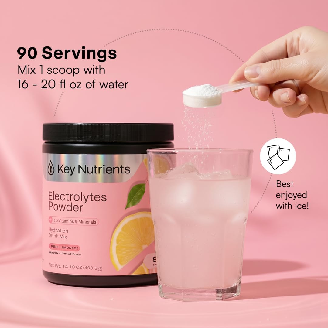 KEY NUTRIENTS Sugar Free Electrolyte Tablets, Hydration Pills, 200 Capsules