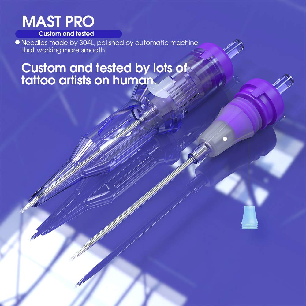 Mast Tour Tattoo Kit Tattoo Pen Kit Complete with Rotary Tattoo Machine for Beginners 20 Pro Cartridges Needles Full Tattoo Accessories(Pink)