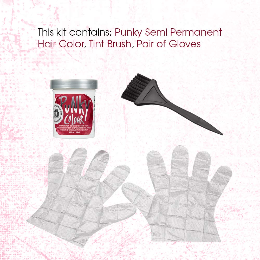 Punky Colour Box Kit Cotton Candy Semi Permanent Hair Color - Vegan, Cruelty-Free Conditioning Hair Dye, Lasts Up to 35 Washes