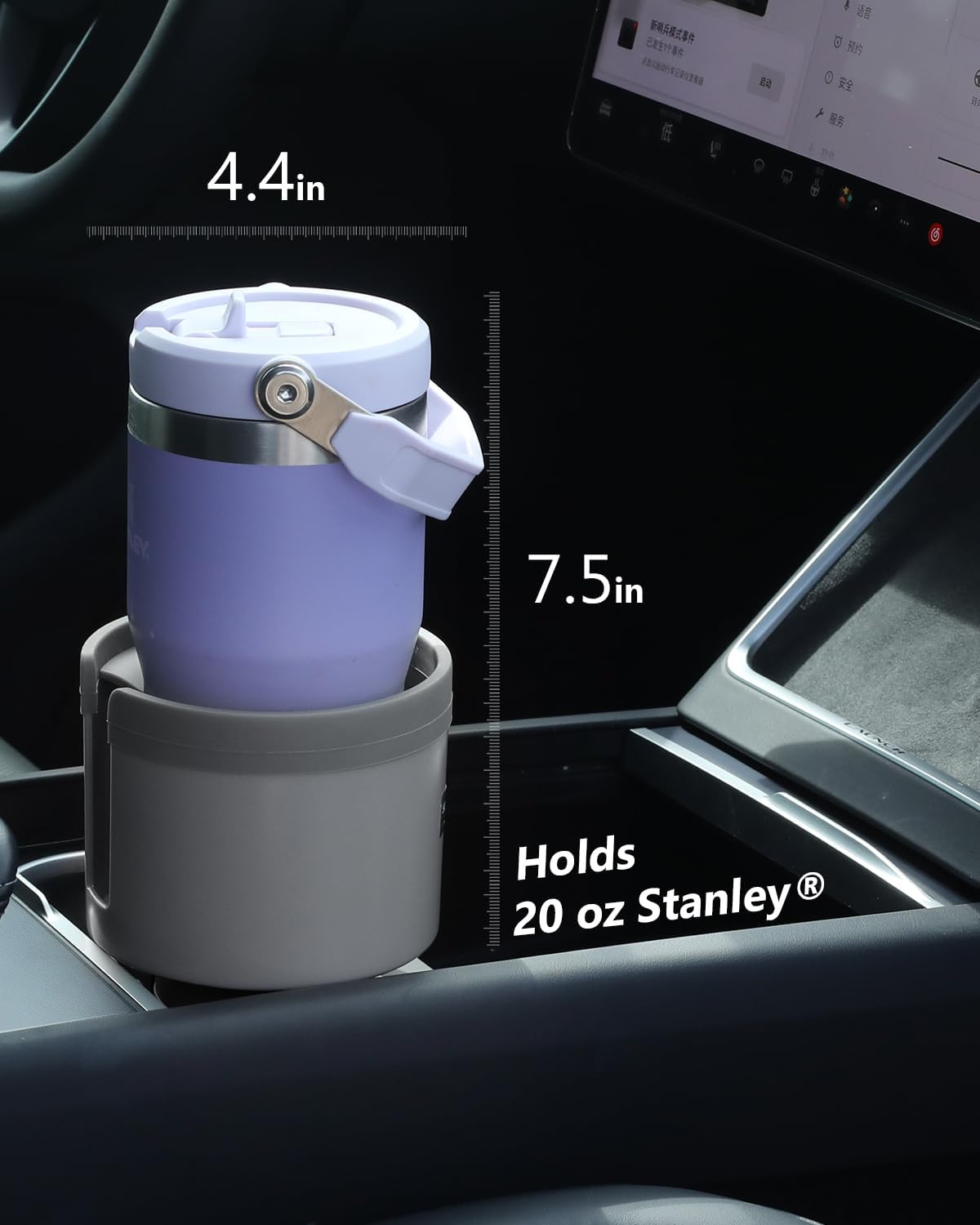 SEVEN SPARTA Car Cup Holder Expander for 32-40oz Large Bottles & Tumblers