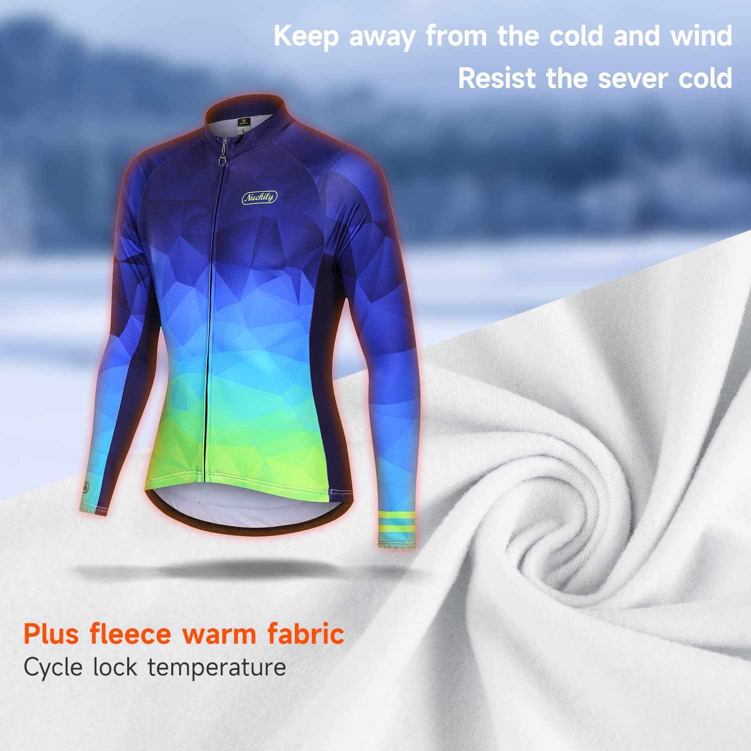 Mens Cycling Suit Windproof Winter Thermal Fleece Sportswear Clothing Set Riding Jersey Jacket & 3D Padded Pants Trousers
