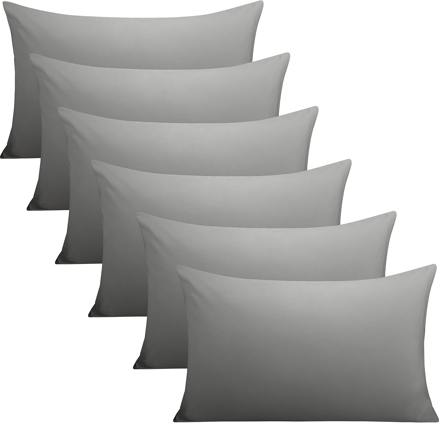 FLXXIE 2-Pack Microfiber Standard Pillow Cases, Envelope Style, White