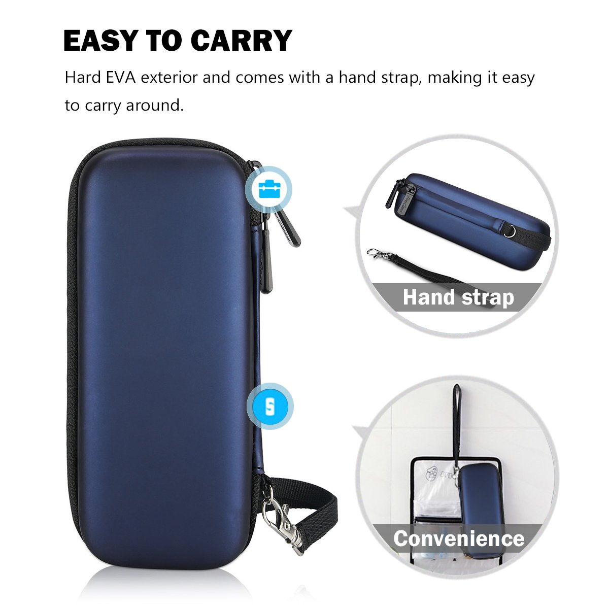 ProCase Hard Travel Case for Electric Trimmer & Shaver -Black | Fits QP2520 QP2530 QP2620 QP2630, Portable Organizer Carrying Bag