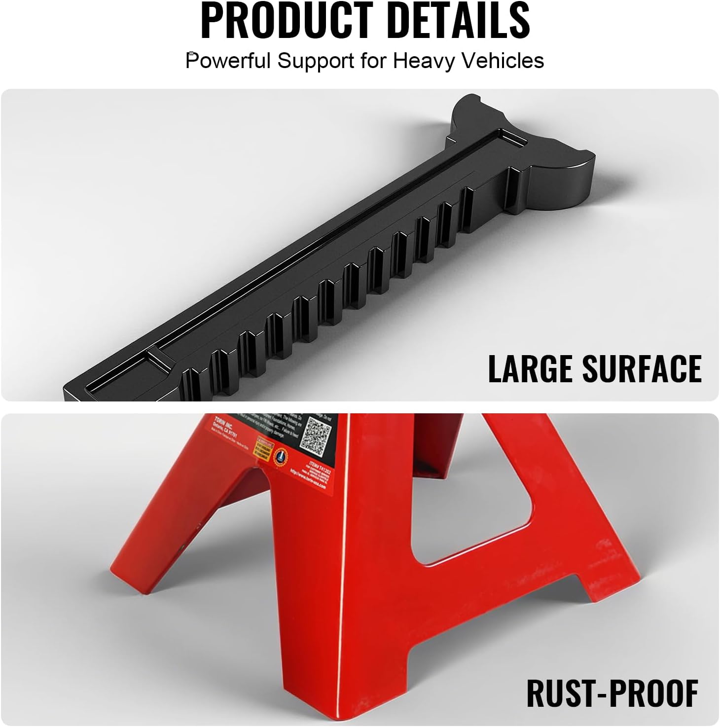 BIG RED Torin Hydraulic Trolley Floor Jack Combo with 2 Jack Stands, 2 Ton Capacity (T82001)