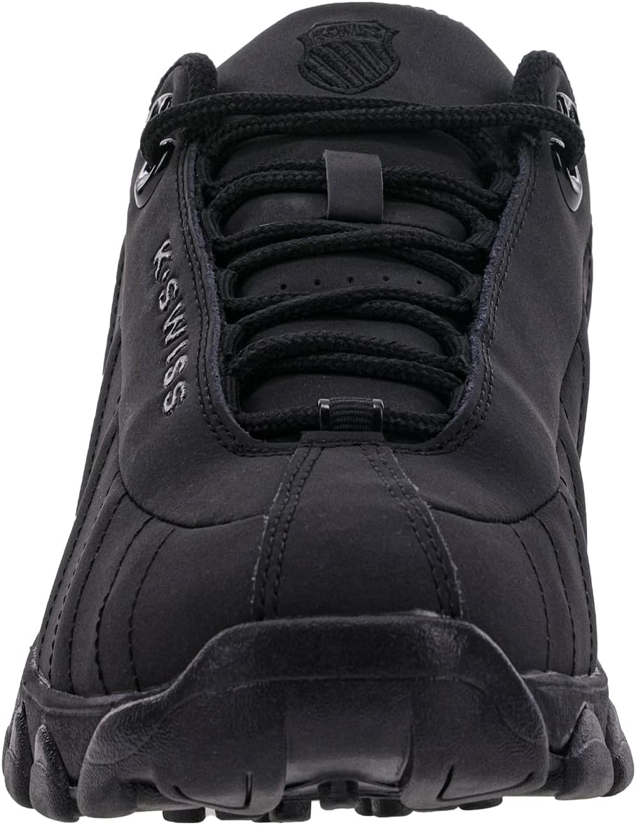 K-Swiss Men's ST329 CMF Sneaker, Wide Tennis Walking Shoes Leather Upper | Court Inspired, Tennis Heritage, Comfort Soft Cushioning, Arch Support, Wide Feet Fit, Chunky Silhouette, Classic Style.