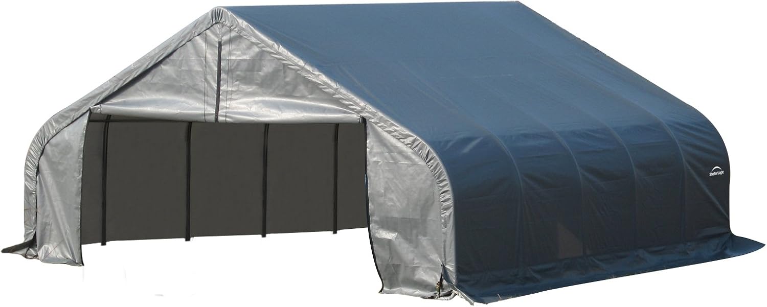 ShelterLogic ShelterCoat 22 x 20 x 1 ft Green Garage Peak
