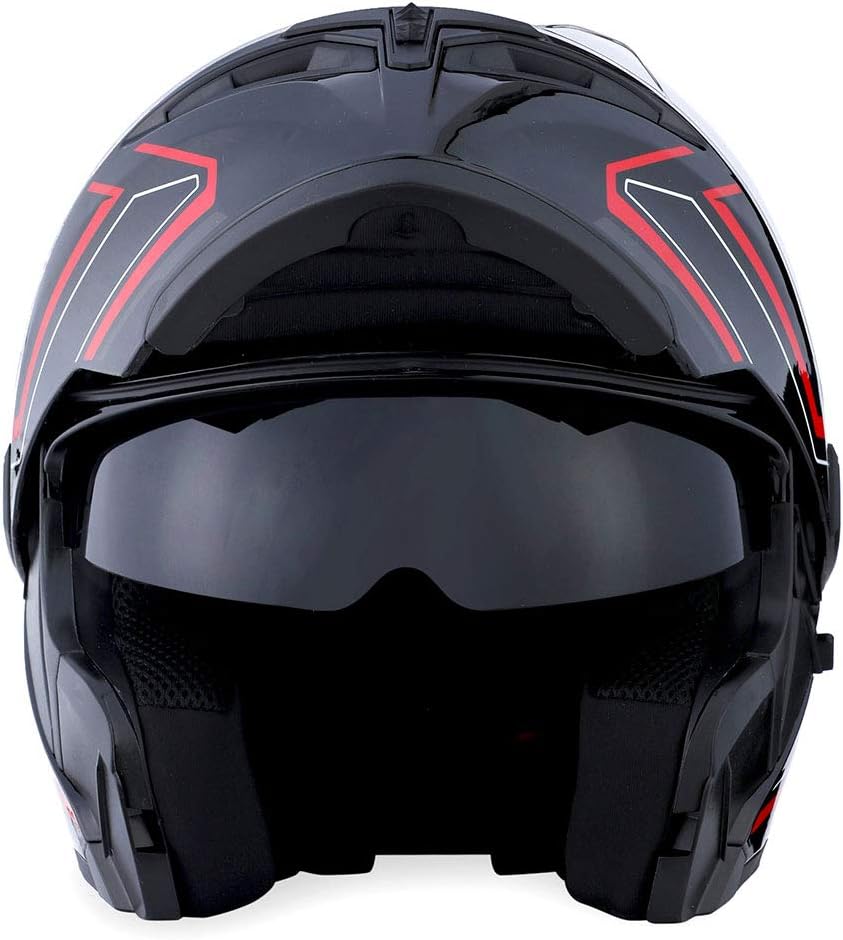 1Storm Motorcycle Modular Full Face Helmet Bike Flip up Dual Visor Sun Shield: HB89 Matt Black