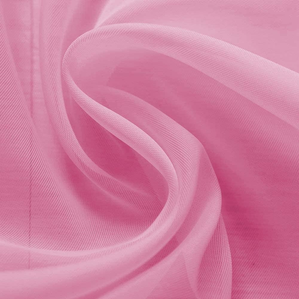 Elegant Comfort Luxury Sheer Curtains, Window Treatment Curtain Panels with Rod Pocket for Kitchen, Bedroom and Living Room (55 x 216-inches Long)