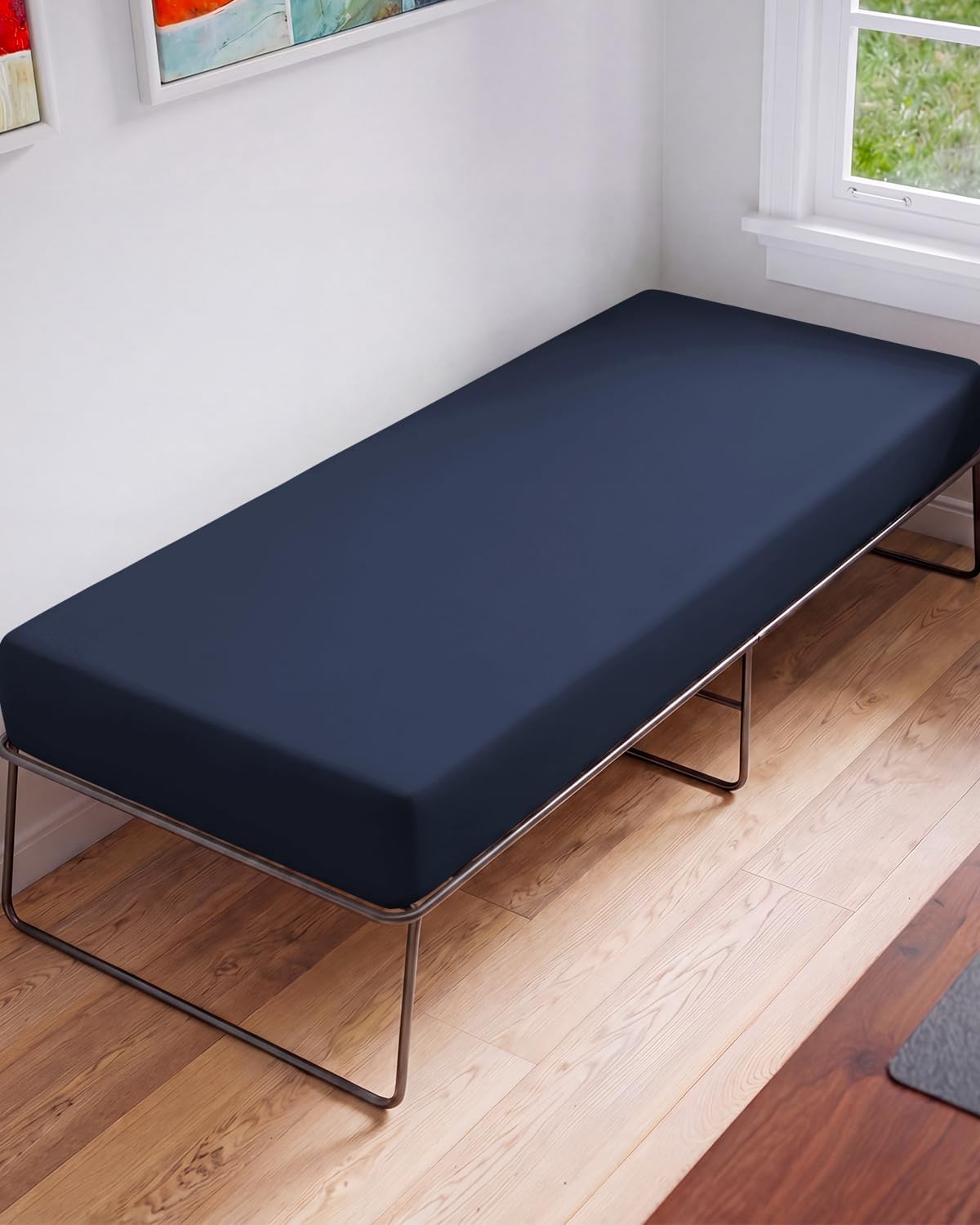 Fitted Hospital Bed Sheet - Hospital Bed Sheets for Home Use - Dark Grey | Ultra-Soft Brushed Microfiber Bedding with 16 Inch Deep Pockets, Extra Long 36 x 84 Fit, Breathable, Cooling and Wrinkle Free