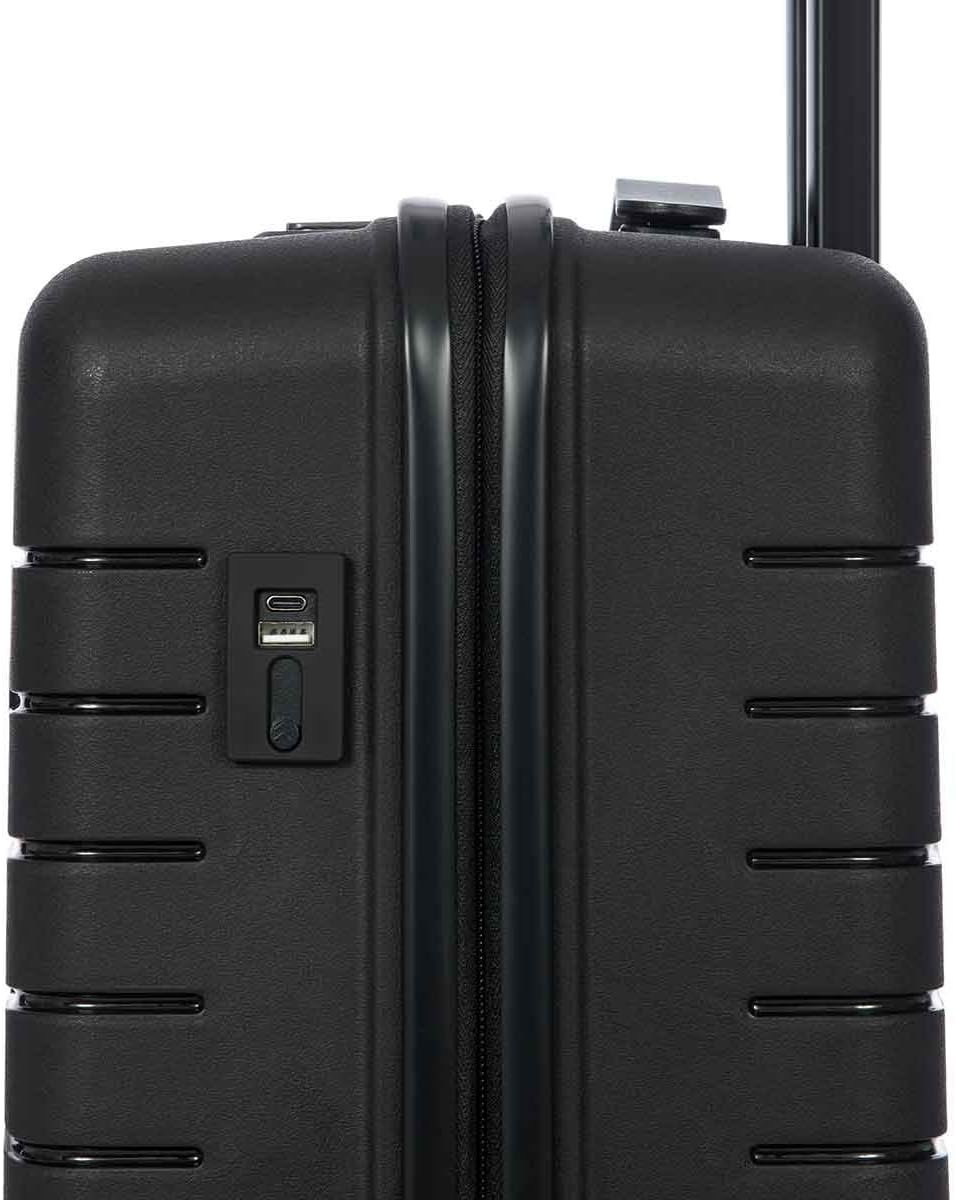 Bric's B|Y Ulisse Checked Luggage with Spinner Wheels – Expandable Lightweighted Hard Shell Suitcase, TSA Combination Lock - Removeable Wash Bag Included - 30 Inch, Mango
