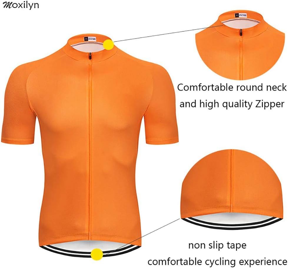 Men's Quick-Dry Cycling Jersey Set Road Bike Bicycle Shirt + Bib Shorts with 9D Gel Pad MTB Riding Clothing Kit
