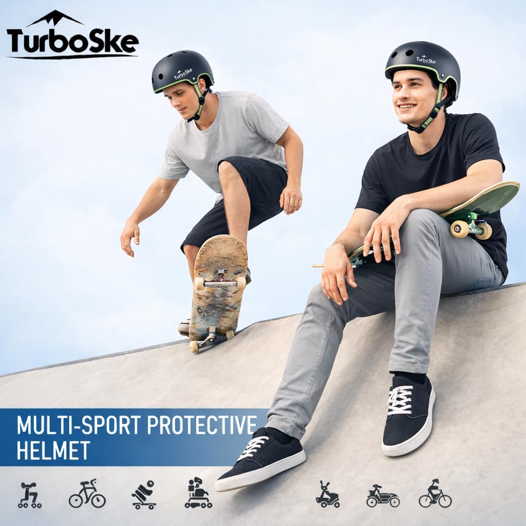 Skateboard Helmet,BMX Bike Multi-Sport Helmet for Youth,Men Women