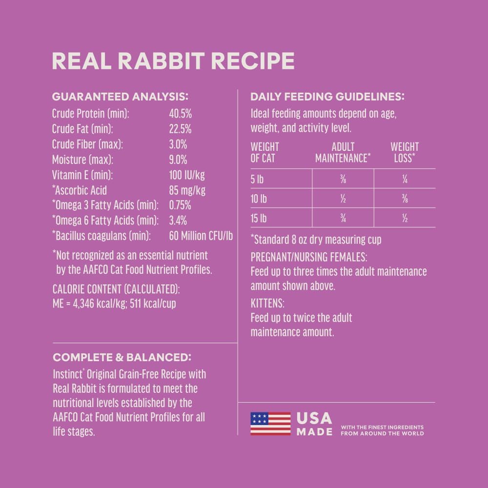 Instinct Original Dry Cat Food, Raw Coated Kibble, Real Chicken, 11 lb. Bag | Raw-coated kibble with cage-free chicken for strong muscles, digestive health, and healthy skin & coat, grain-free