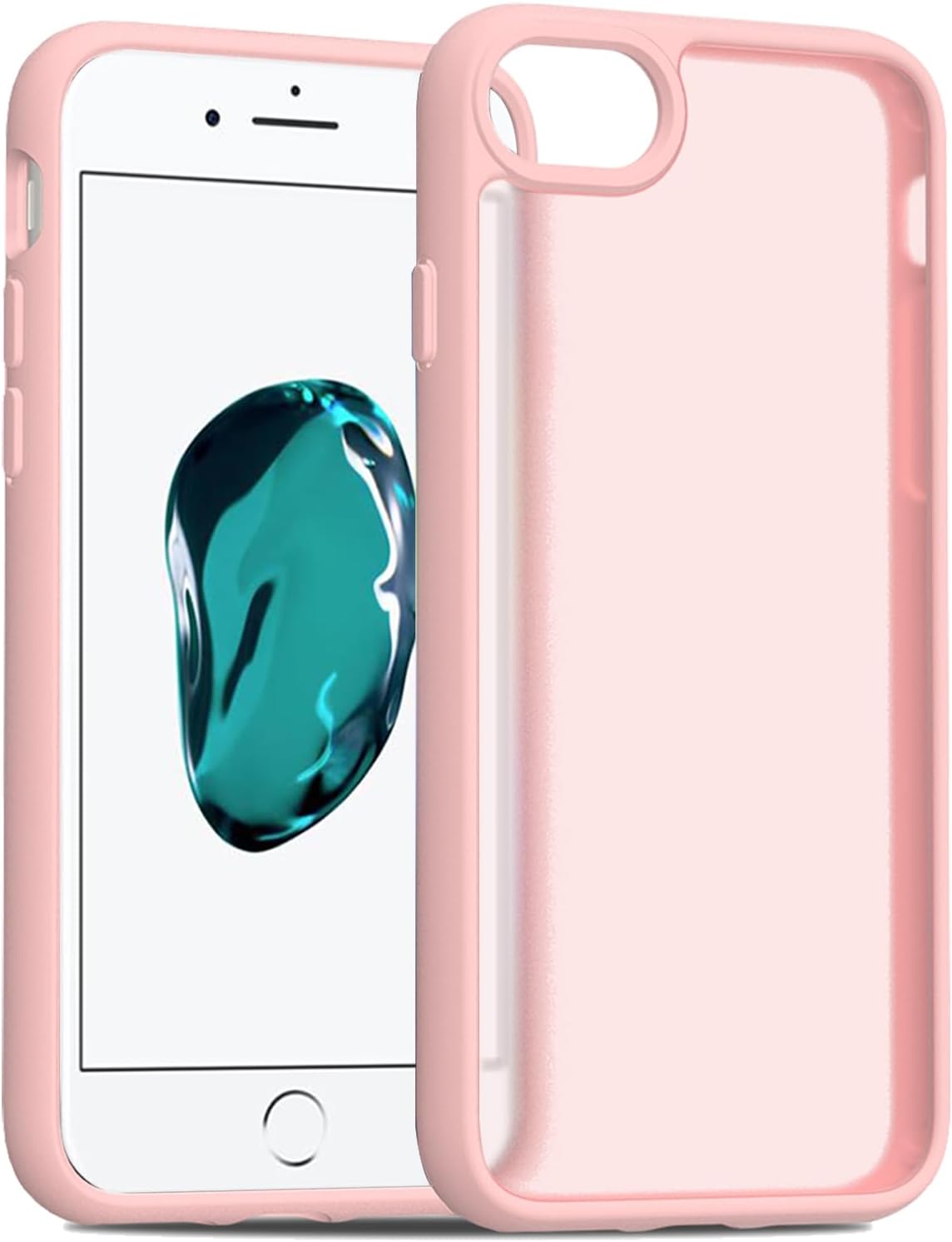 TENOC Phone Case Compatible with iPhone SE (2nd 2020 and 3rd 2022 Generation) & iPhone 7 & iPhone 8, Clear Case Shockproof Protective Bumper Slim Cover for 4.7 Inch
