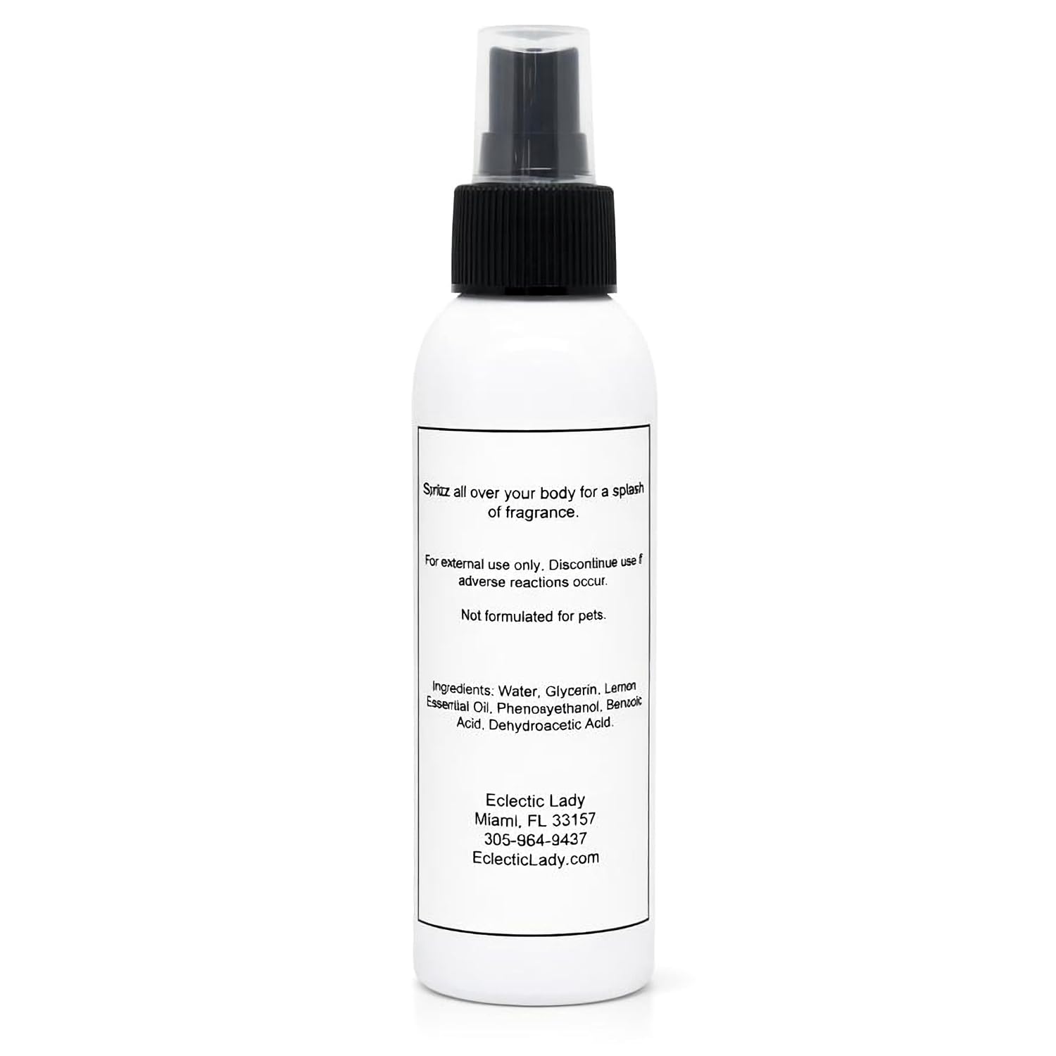 Lemon Body Spray, Double Strength, 2 ounces, Body Mist