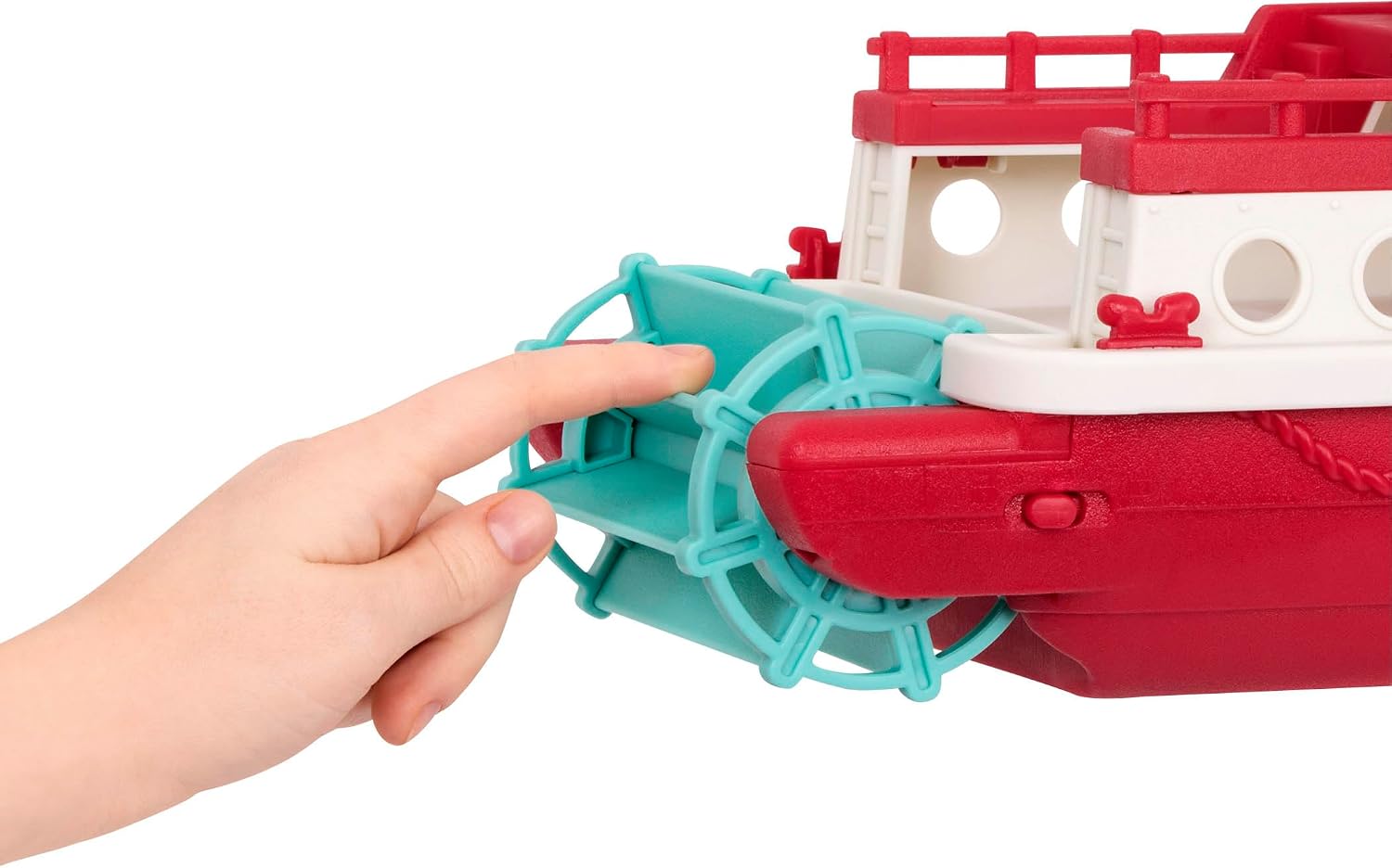 Battat Wonder Wheels Bath Toy Ferry Boat with 2 Cars, Floating Play, Trucks | Pool and bath toy boat with slide-out ramp, wind-up propeller