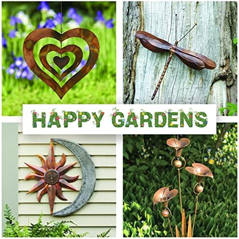 Flamed Copper Dragonfly Garden Ornament