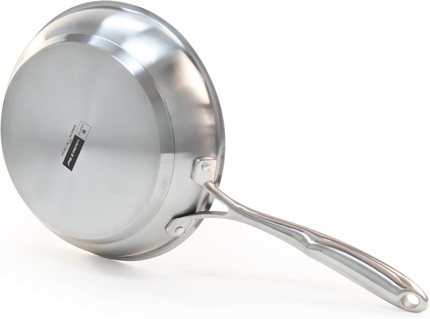 Chantal Induction 21 Steel 1 quart NonStick Saucepan with Tempered Glass Lid, Ceramic Non Stick, Brushed Stainless Steel
