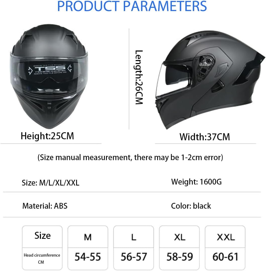 Bluetooth Motorcycle Helmet,Modular Motorcycle Helmet with Bluetooth,DOT Approved Dual Visor Full Face Flip up Bluetooth Integrated Motorcycle Helmets for Adults Men Women