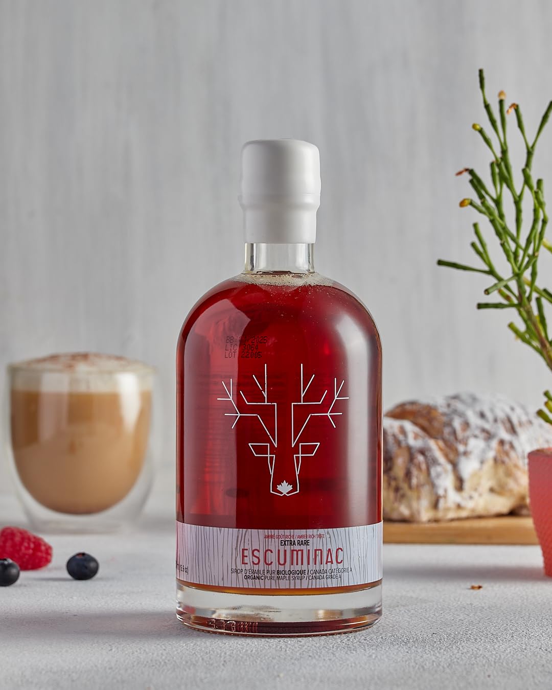 Escuminac Canadian Maple Syrup 500ml | Extra Rare Amber Grade A | Smooth & Rich Taste | Organic Gourmet Gift, Souvenir, Holiday & Birthday Treat