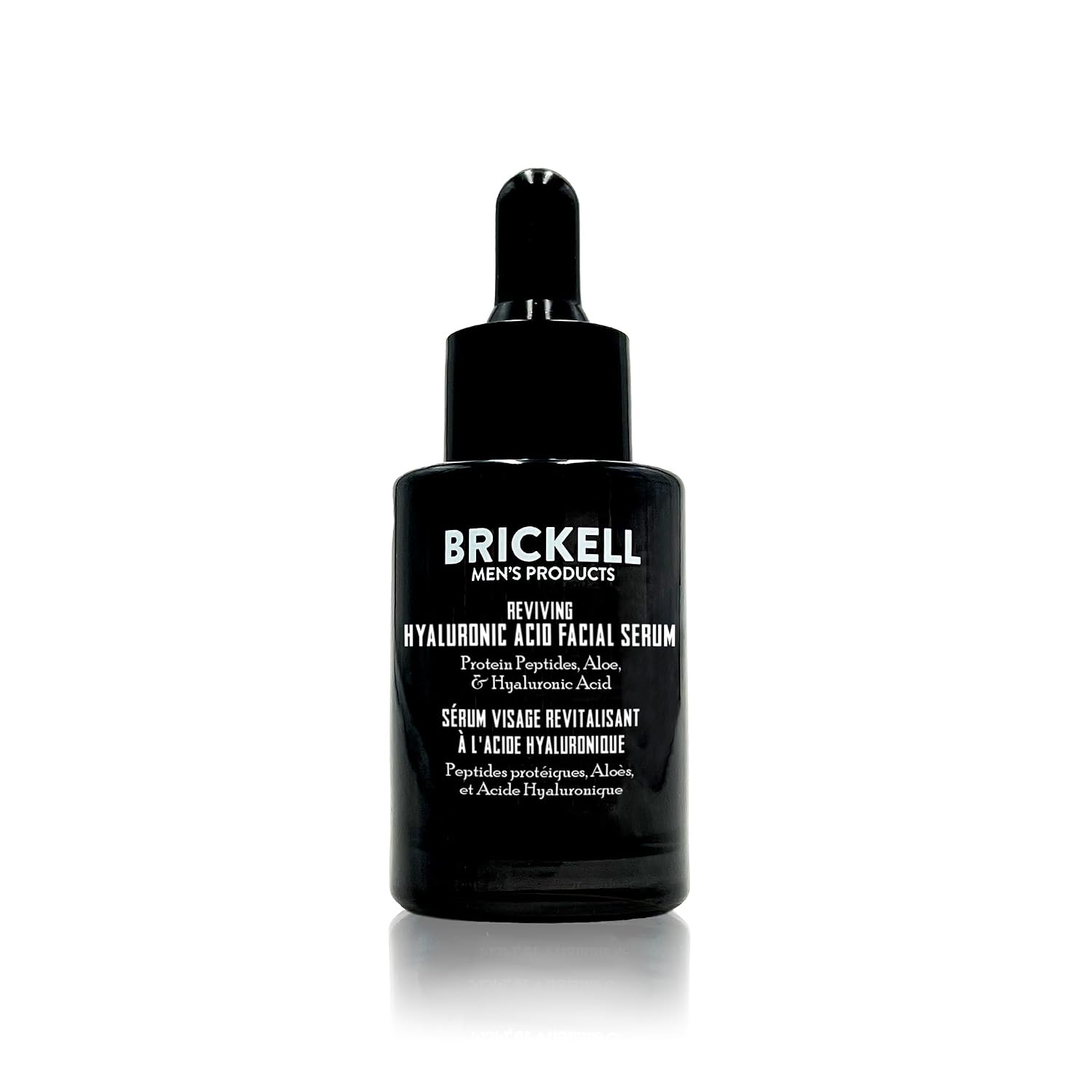 Brickell Men's Anti Aging Hyaluronic Acid Serum for Face, Reviving Day Serum for Men, Facial Serum With Hyaluronic Acid, Aloe, and Peptides, 1 Ounce, Scented