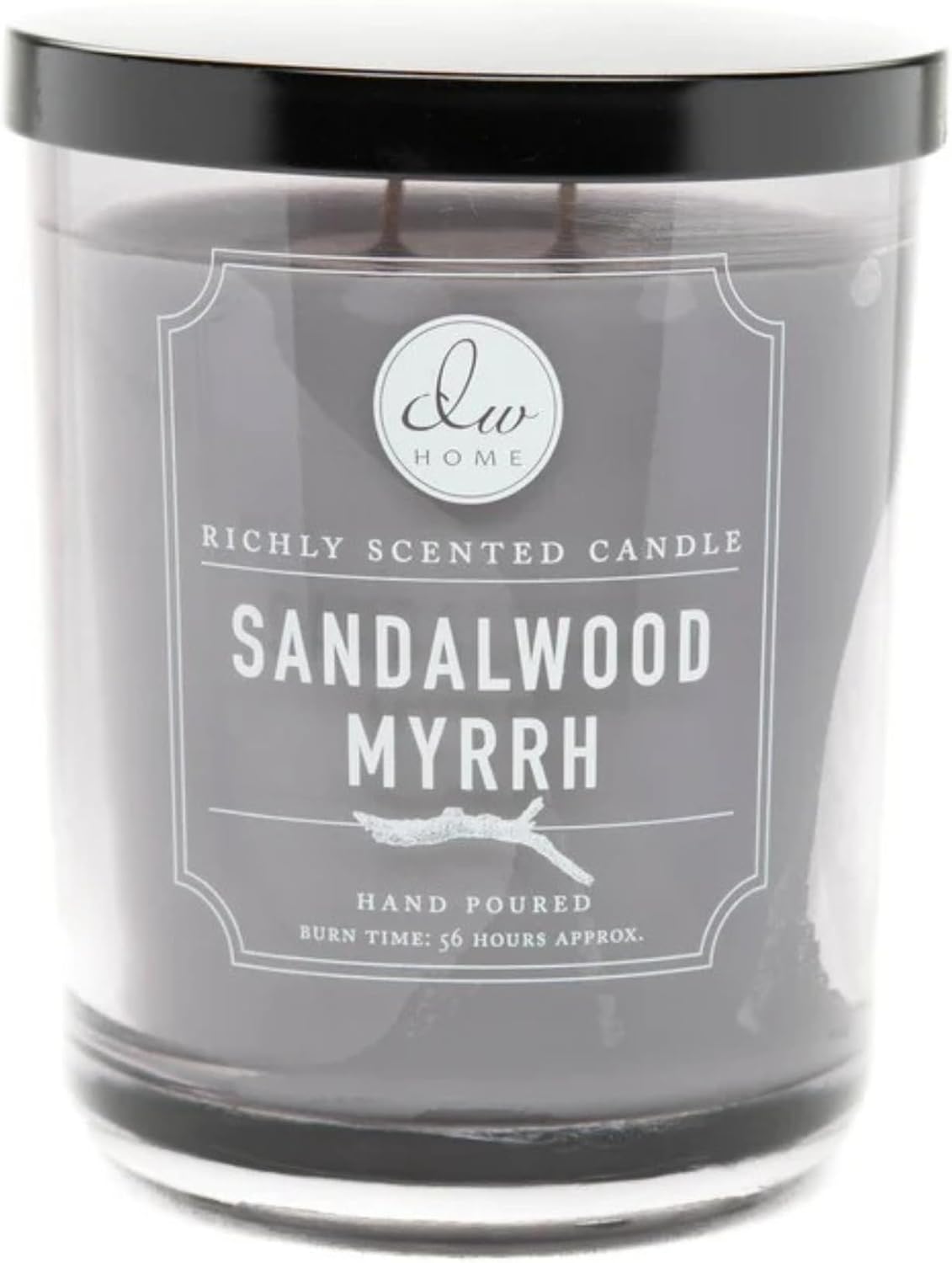 DW Home Warm Tobacco Pipe Scented Candles, 15 oz Large Double Wick Jar, Up to 56 Hour Burn Time, Strong Long Lasting Woodsy Fragrance, Gifts for Men & Women