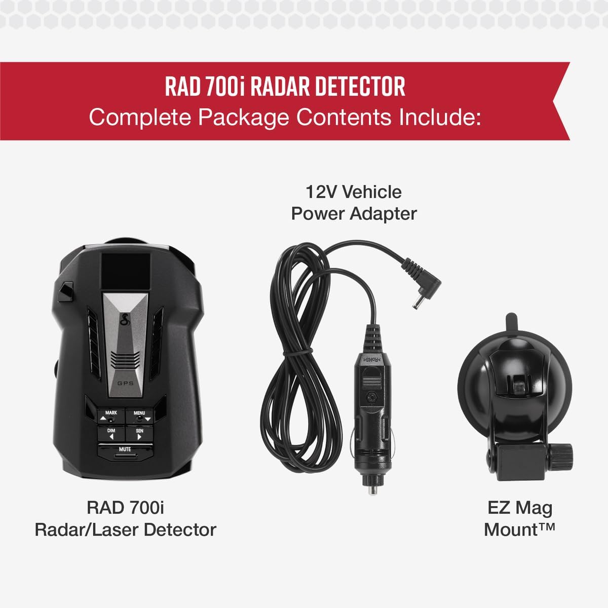 Cobra RAD 480i Laser Radar Detector, Long Range Detection, Bluetooth, Black